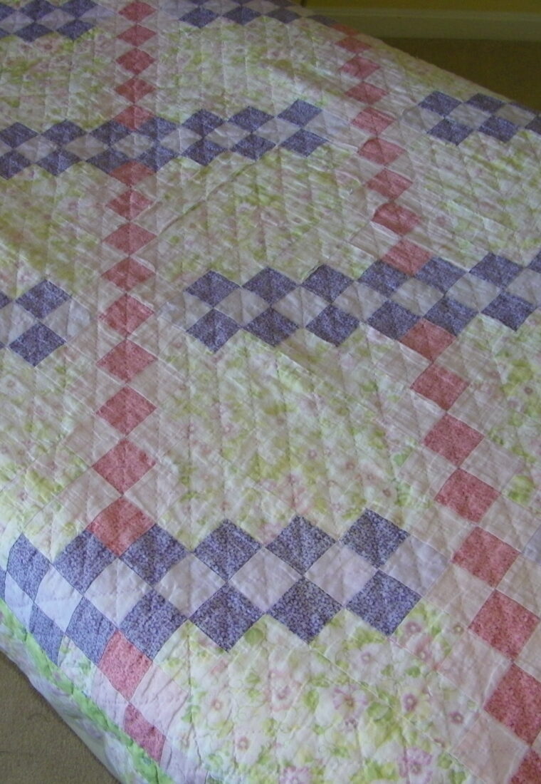 Double Irish Chain in the Garden Quilt for my Daughter